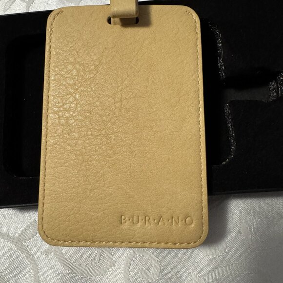 🎁New in Package Saffron Color Burano  Vegan Leather Luggage Tags🎁 - Picture 2 of 3